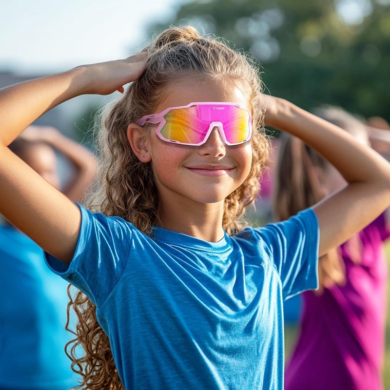 Xtiger Kids Sunglasses Polarized Youth Baseball Sunglasses for 8-14 boys girls UV400 Sports Softball Cycling Glasses - Image 2